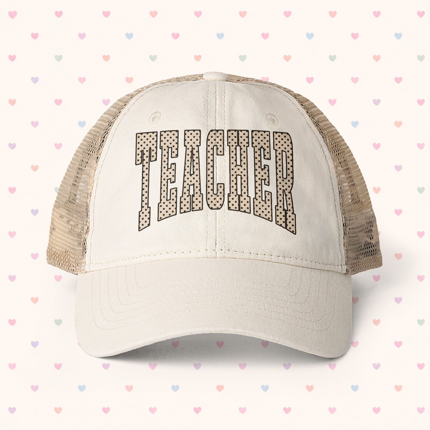 TEACHER Washed Mesh-Back Cap