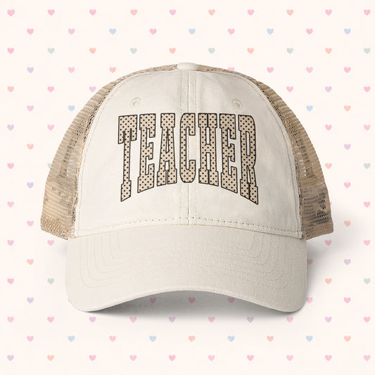 TEACHER Washed Mesh-Back Cap