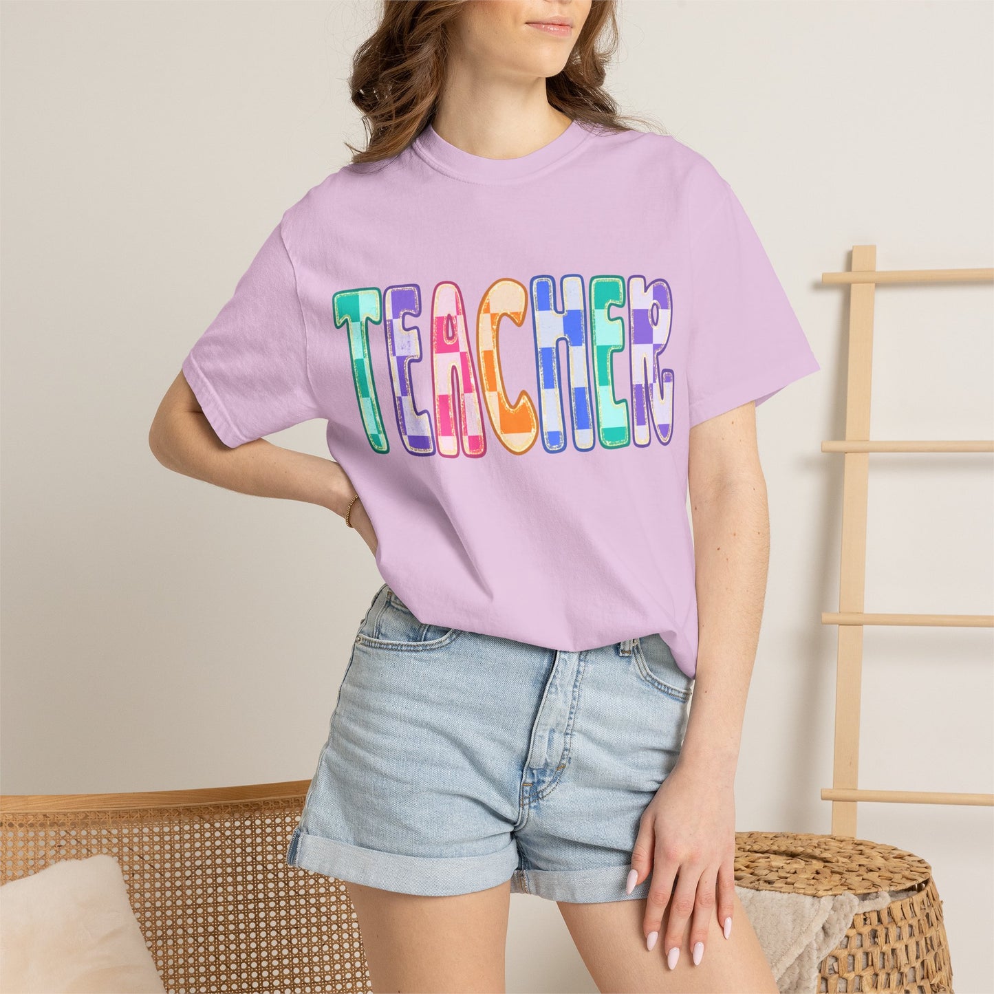 Teacher Colorful Patchwork T-Shirt