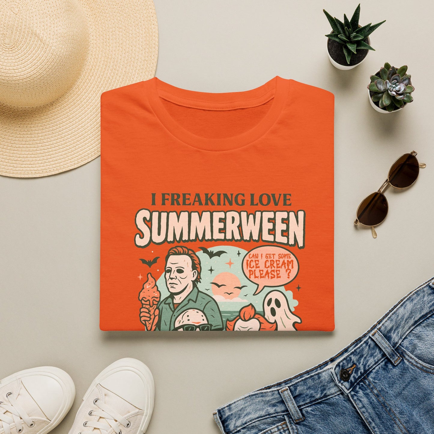 Summerween T-Shirt — “I Freaking Love Summerween” Horror Summer Graphic Tee