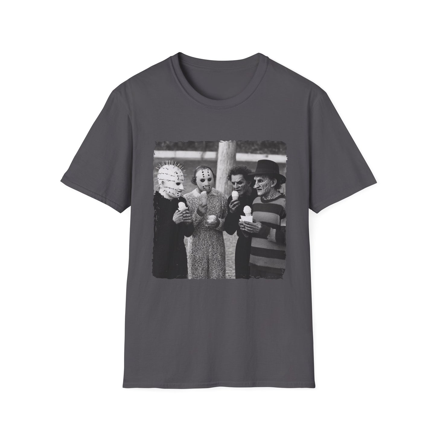 Horror Icons Ice Cream Summerween Photo T-Shirt