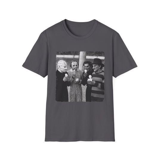 Horror Icons Ice Cream Summerween Photo T-Shirt