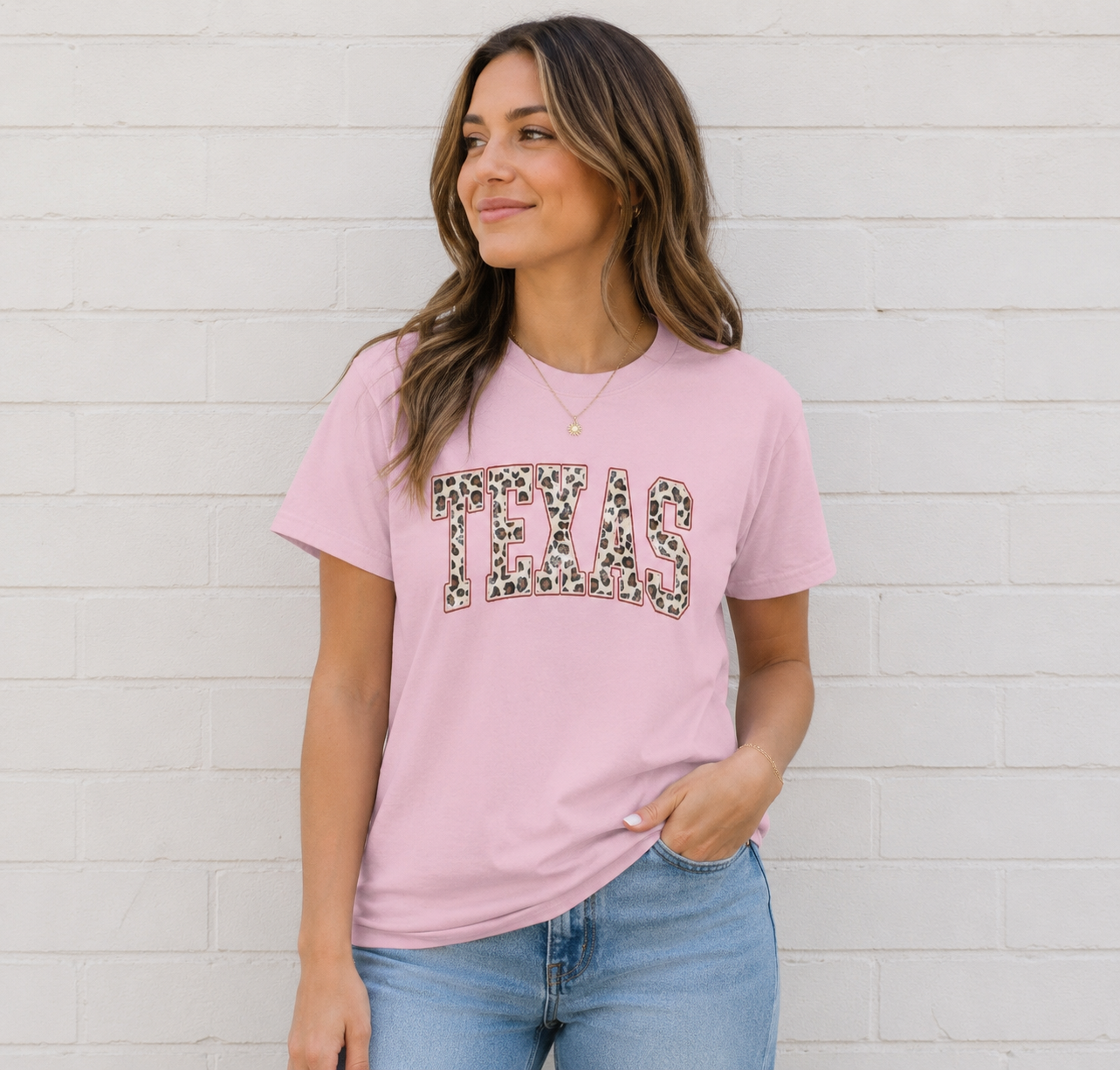 Pink Texas Leopard Print T-Shirt