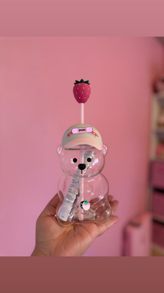 Strawberry Pink Bear Cup