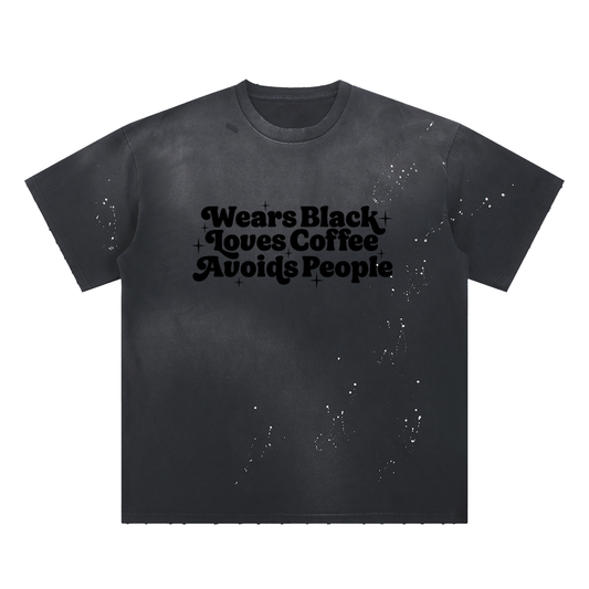 Wears Black Coffee Anti Social Tee